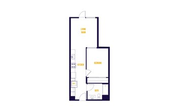 1 Bed/1 Bath-A1.0 A-805 floor plan